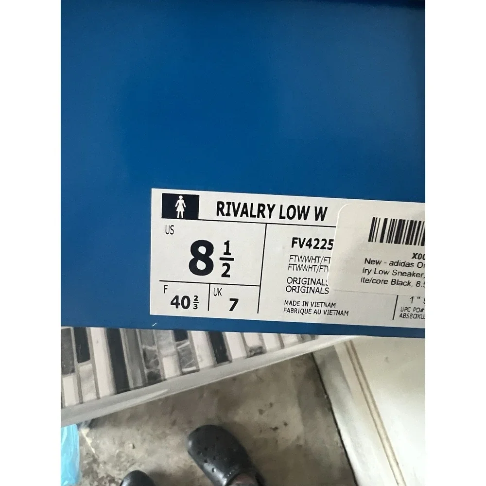 Adidas Rivalry Low Triple White‎ Shoes FV4225 Women's Size 8.5